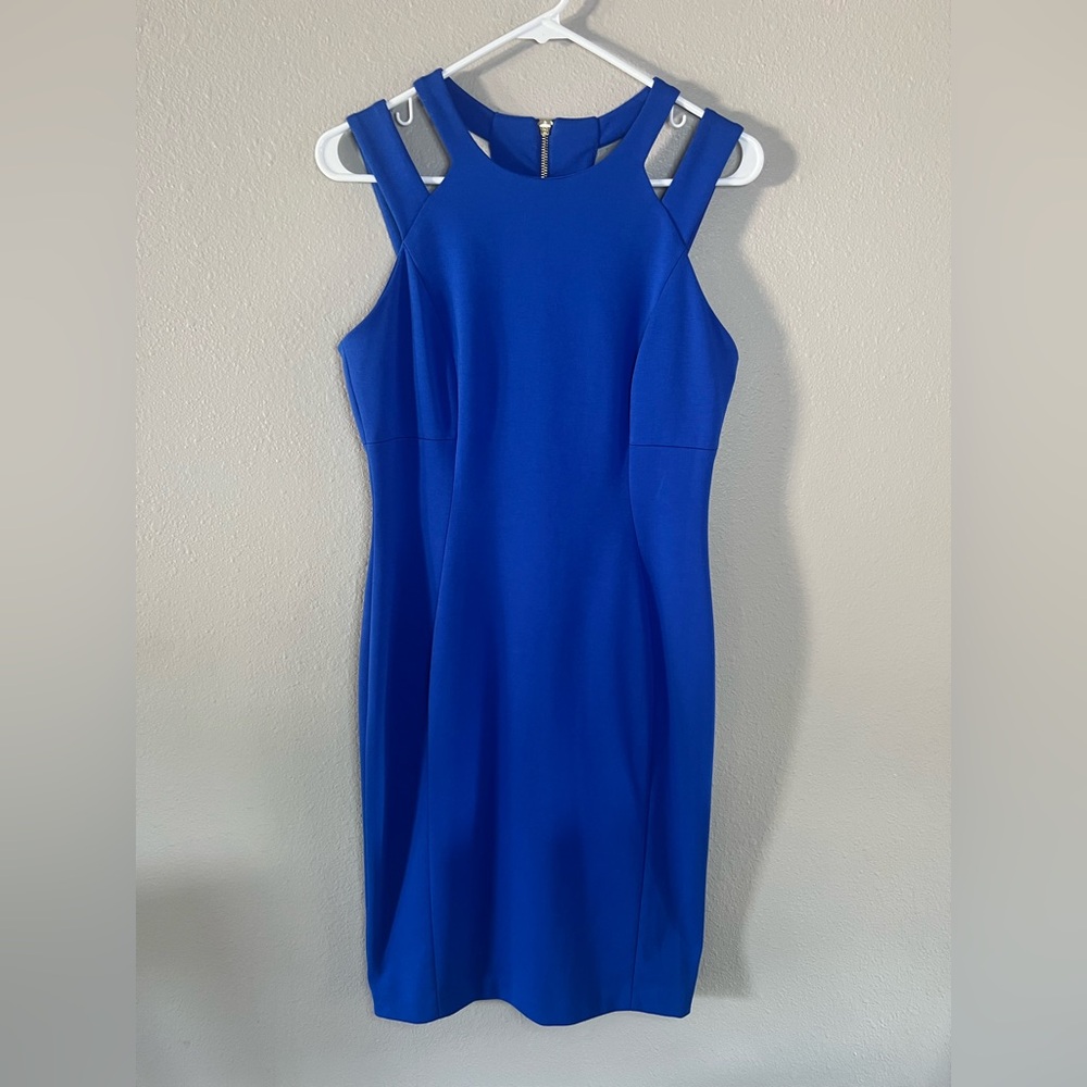 👗 Calvin Klein Royal Blue Midi Dress Women’s 6